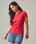 Women's Classic Cotton Crew Tee - Tango Red